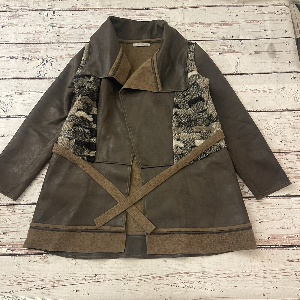 Vintage Quince Heures Trente Chicago Trench Brown Coat Made In France Size 3
